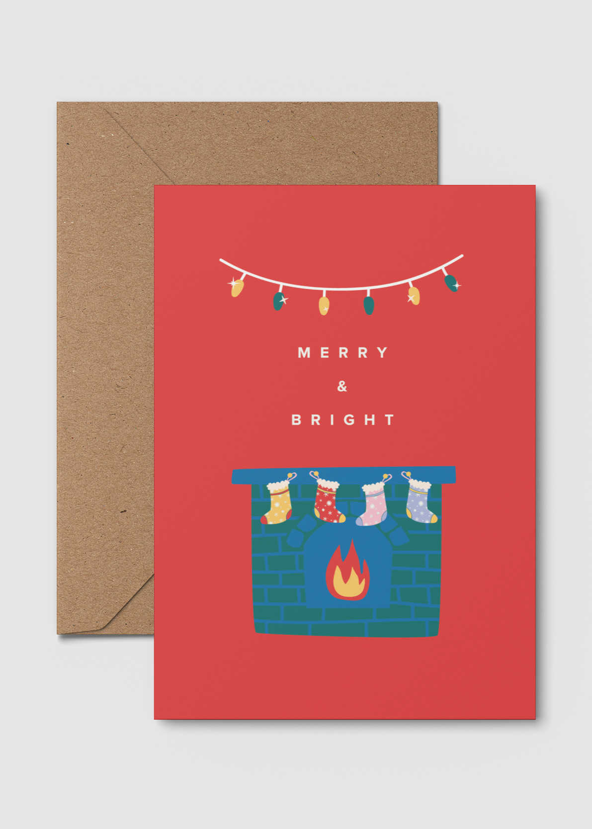 Merry & Bright | A6 Christmas Card