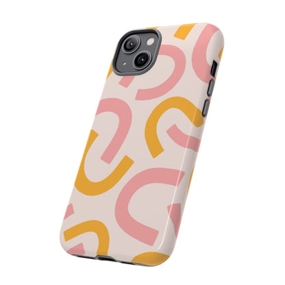 Abstract Retro Pink Print | Tough Phone Case