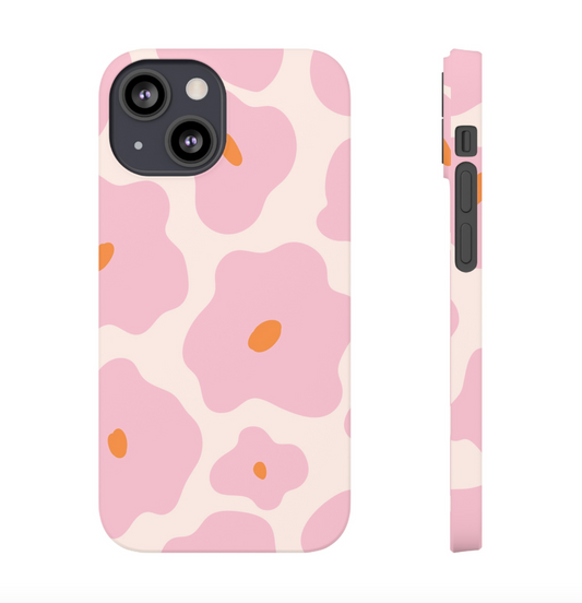 Abstract Soft Pink Print | Slim Phone Case