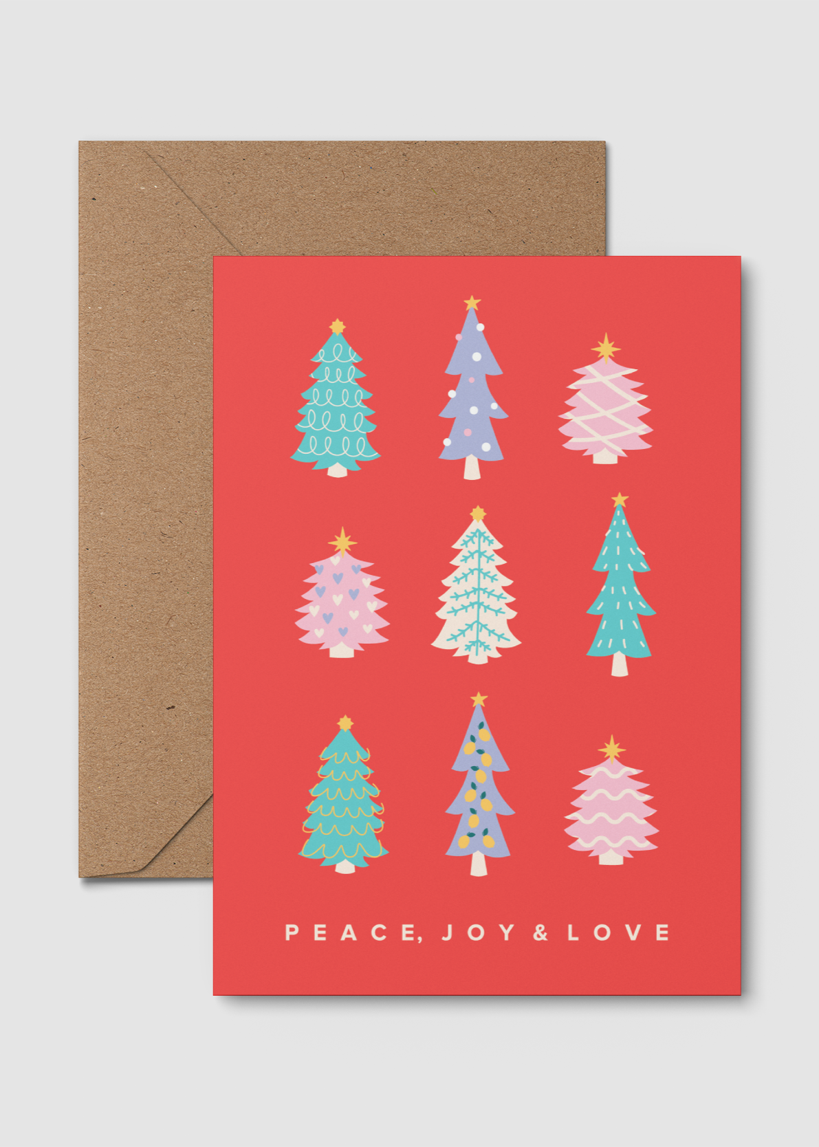 Peace, Joy & Love | A6 Christmas Card