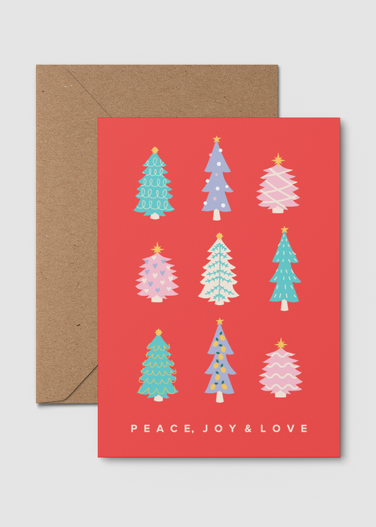 Peace, Joy & Love | A6 Christmas Card