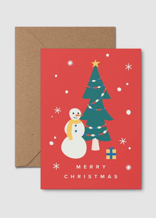 Merry Christmas Snowman | A6 Christmas Card