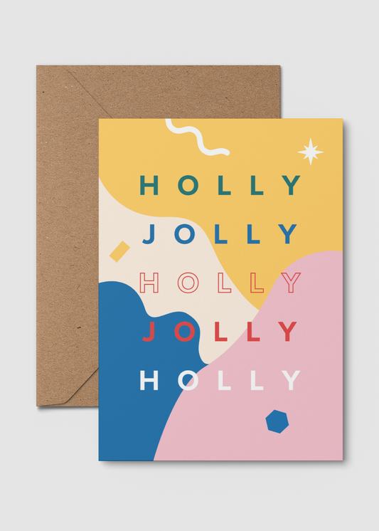 Holly Jolly | A6 Christmas Card
