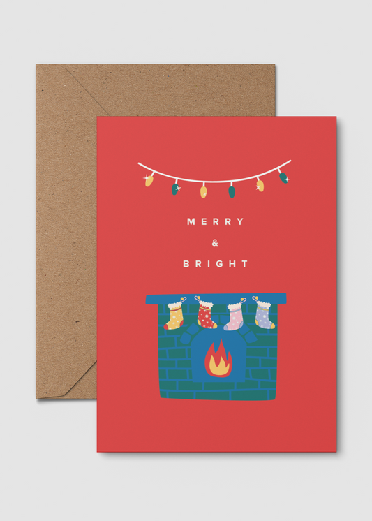 Merry & Bright | A6 Christmas Card